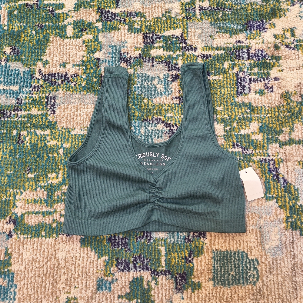 Aeropostale Green Seamless Bralette